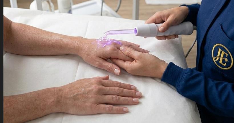 Alta frequência nas mãos após a manicure